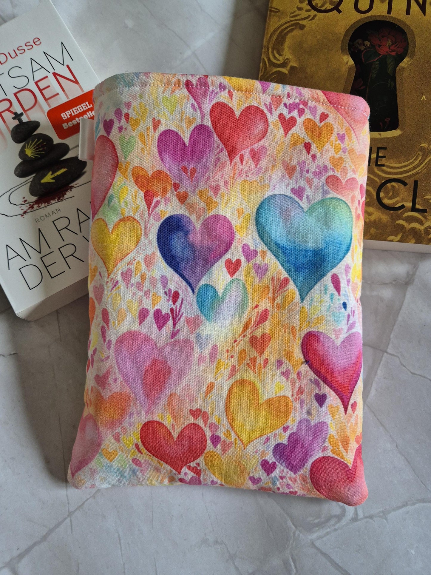 Love Book Cover -3 Sizes- for Paperback and Hardcover Books - Handmade Protective Book Sleeve - romance Reader Gift - Lover's Gift