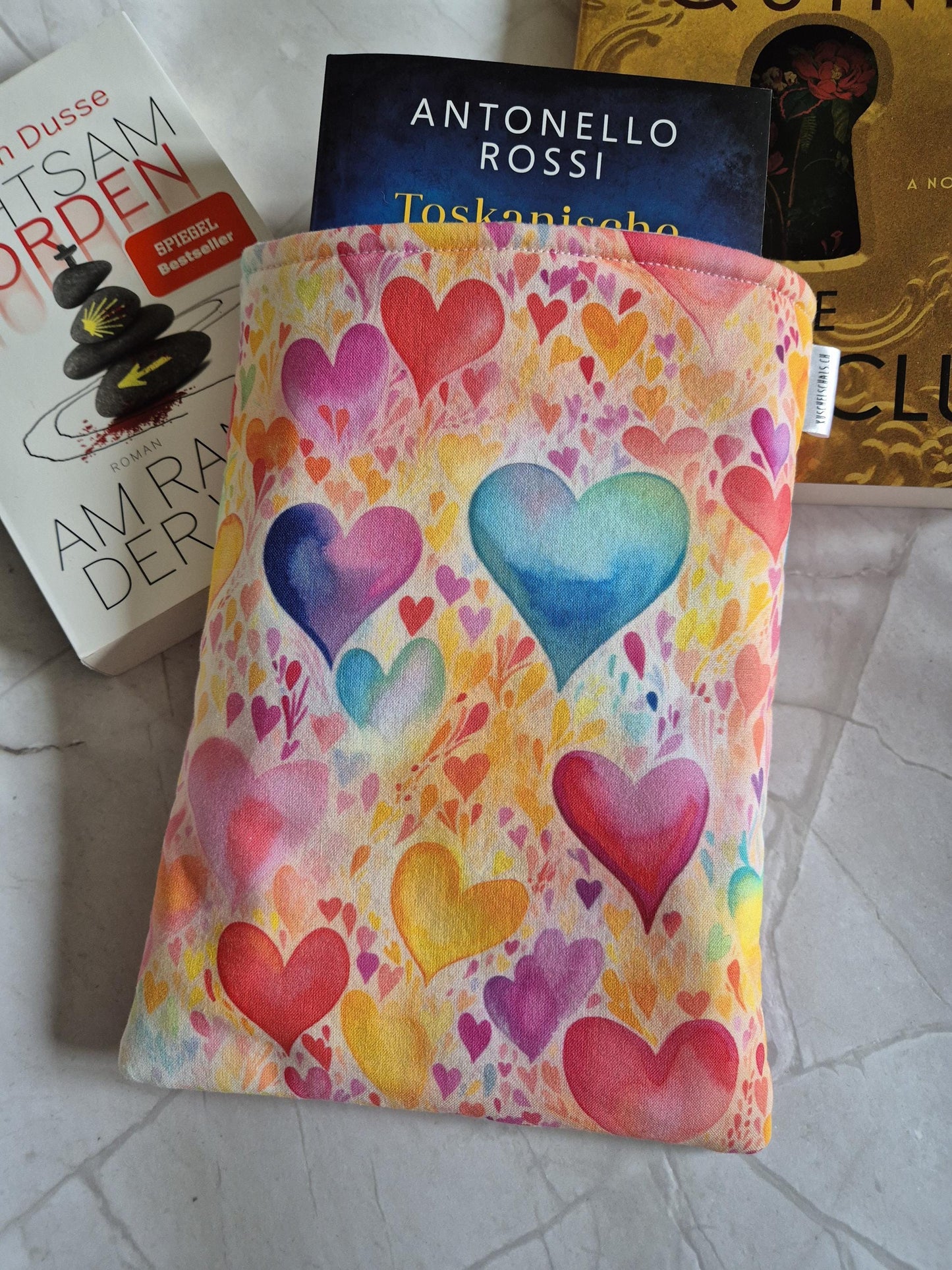 Love Book Cover -3 Sizes- for Paperback and Hardcover Books - Handmade Protective Book Sleeve - romance Reader Gift - Lover's Gift