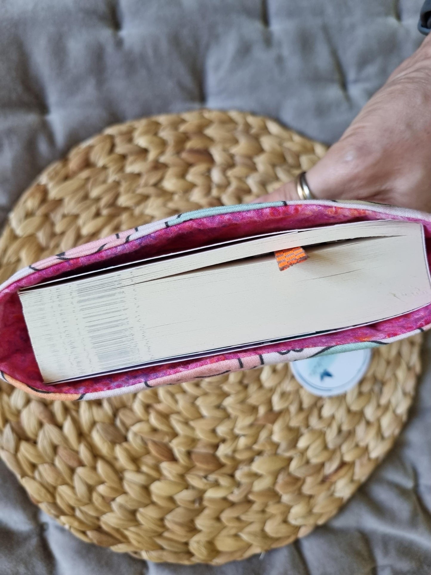 Smiley Fantasy Book Cover for Paperback and Hardcover Books 3 Sizes Handmade Protective Book Sleeve Fantasy Reader Gift Book Lover's Gift