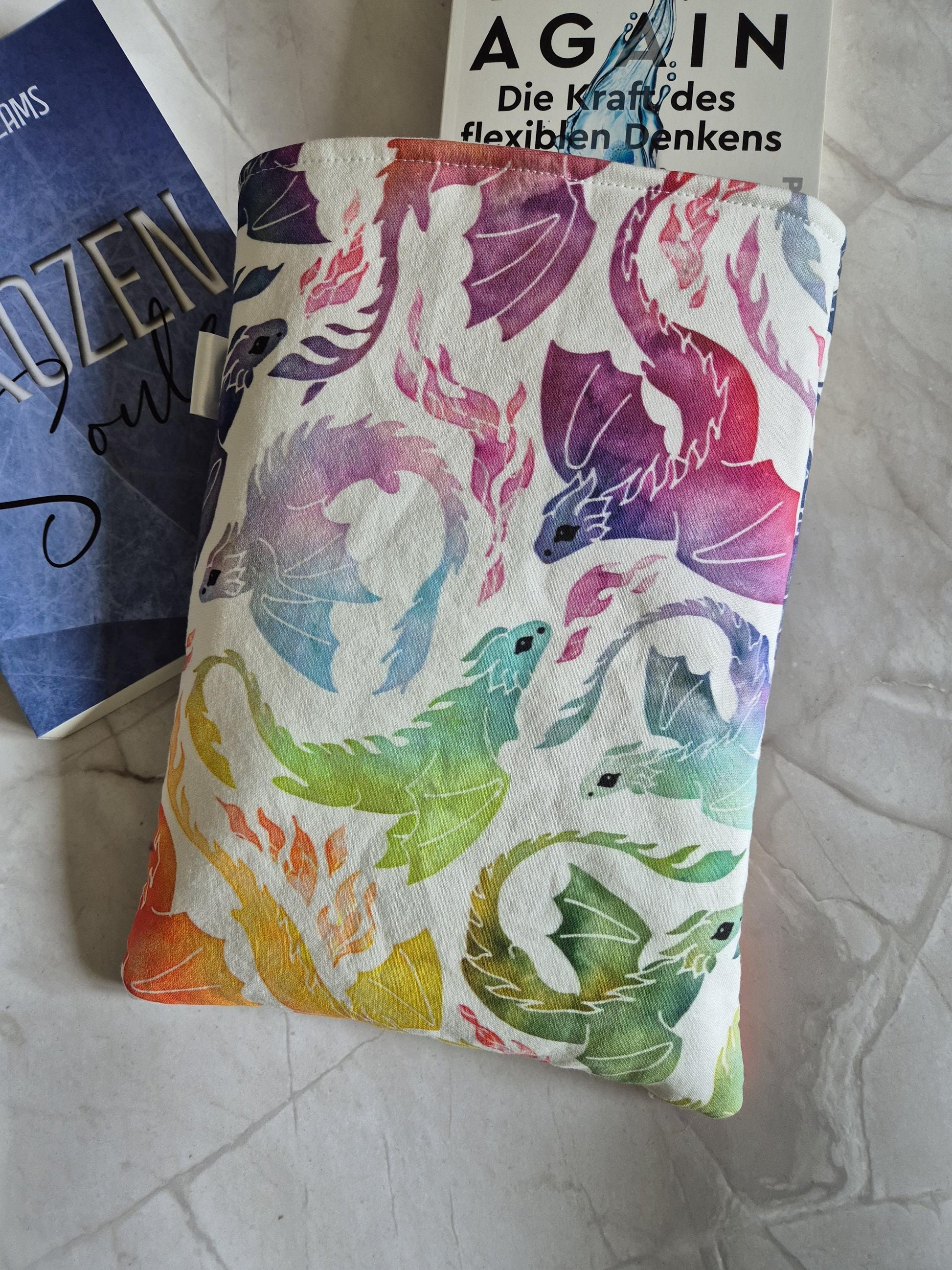 Dragon Fantasy Book Cover Kindle Kobo - 3 Sizes - Handmade Protective Sleeve Books - Fantasy Reader Gift - Dragon Lover's Gift for her