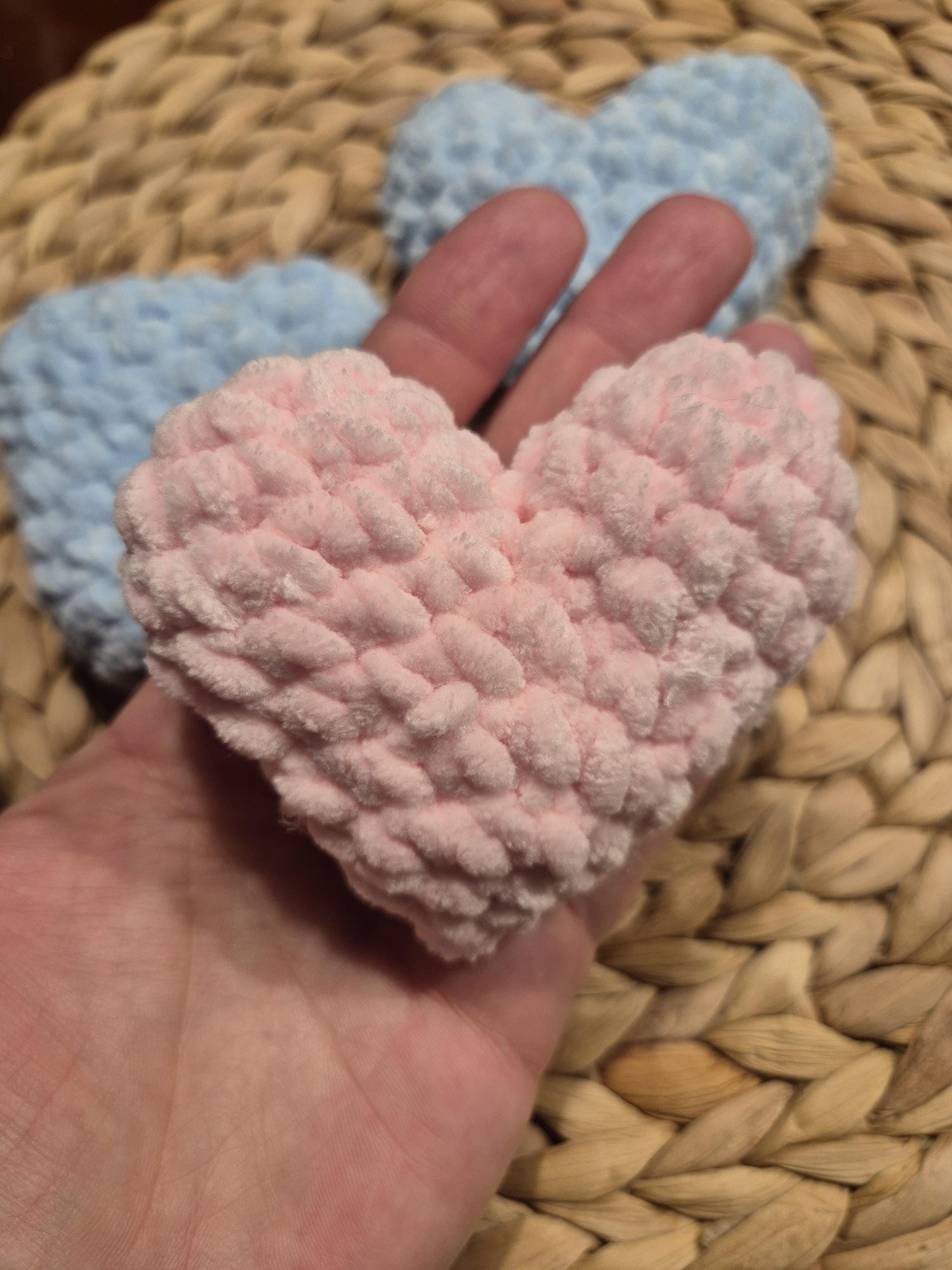 Heart Plushie keychain hand crochet in 3 colors available perfect gift for girls stressrelease squishy hand made love gift perfect