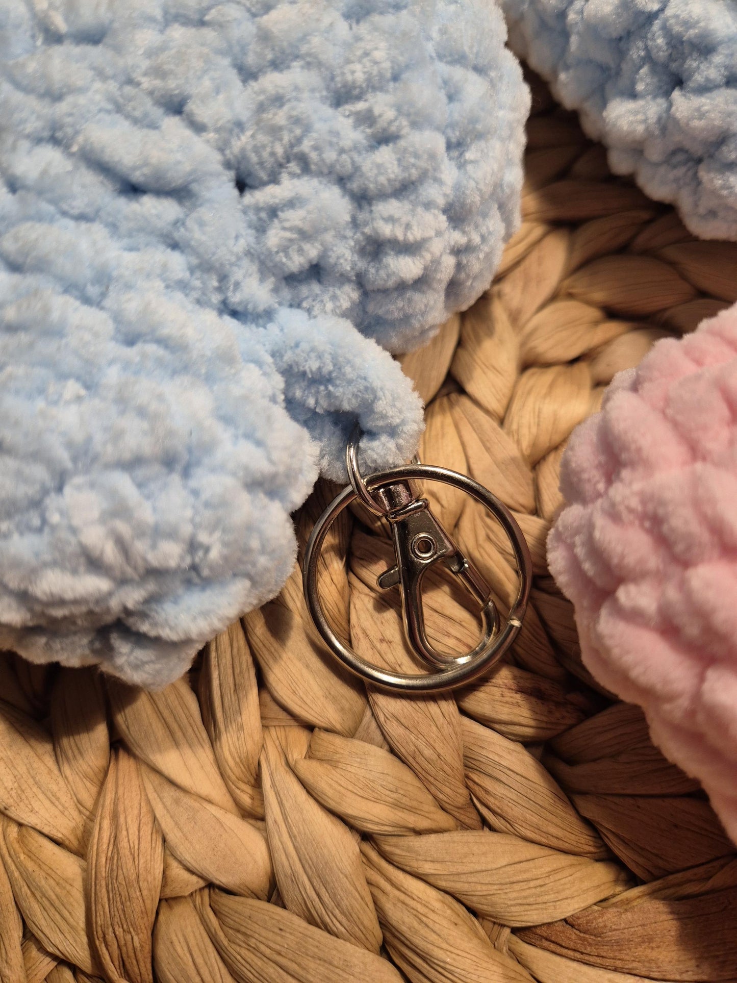 Heart Plushie keychain hand crochet in 3 colors available perfect gift for girls stressrelease squishy hand made love gift perfect