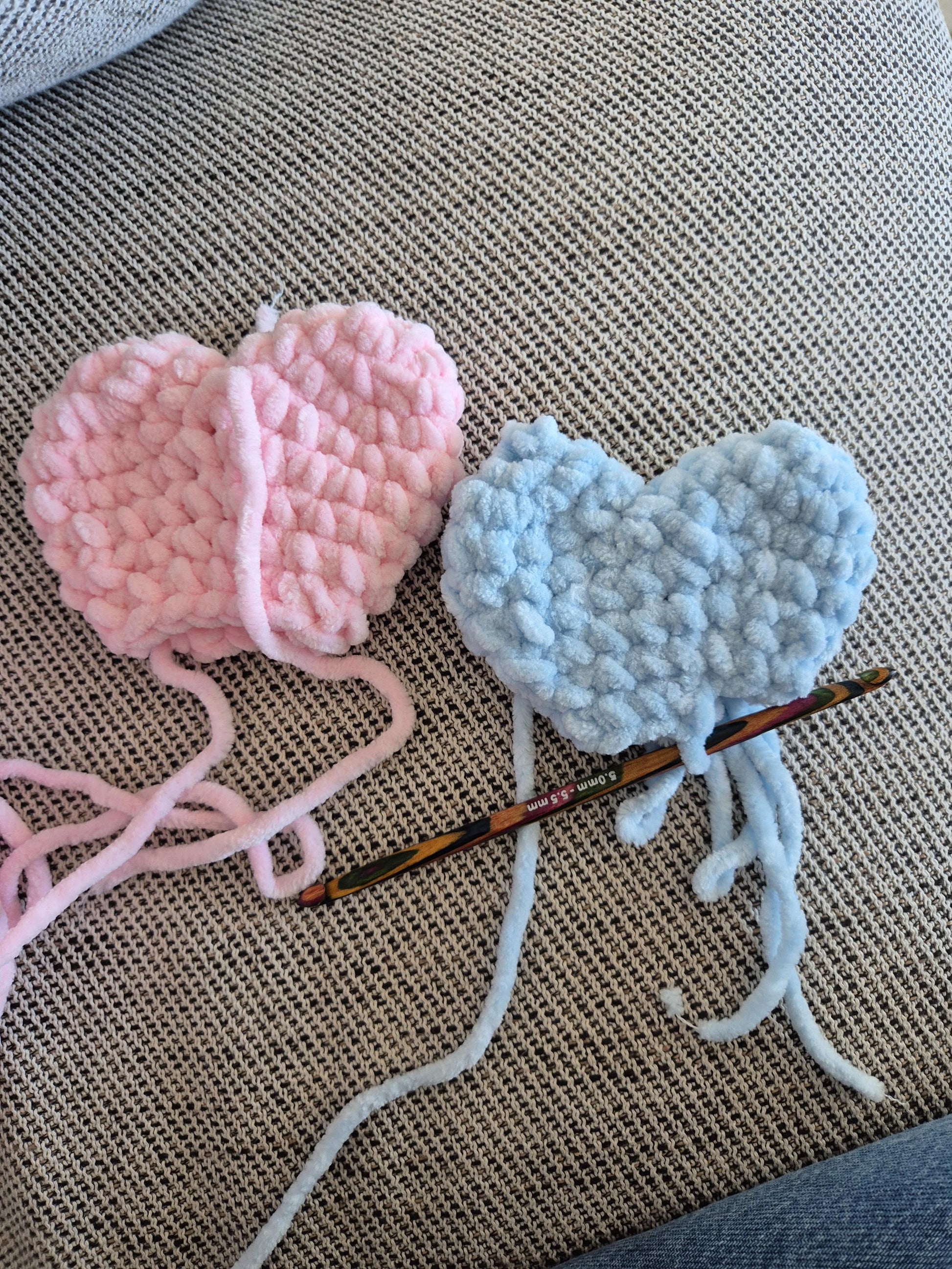 Heart Plushie keychain hand crochet in 3 colors available perfect gift for girls stressrelease squishy hand made love gift perfect