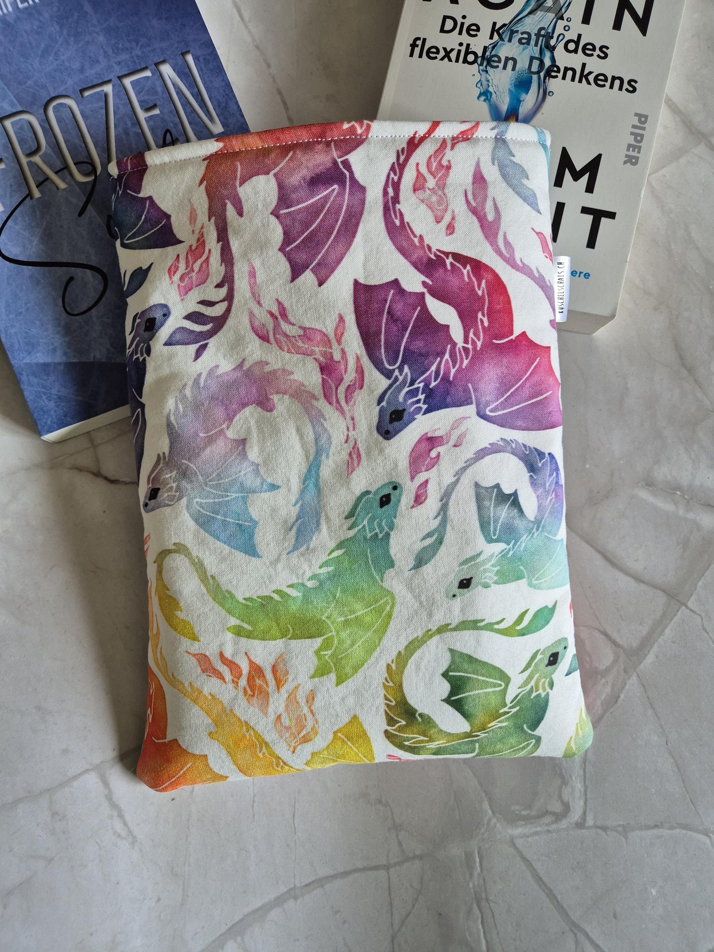 Dragon Fantasy Book Cover Kindle Kobo - 3 Sizes - Handmade Protective Sleeve Books - Fantasy Reader Gift - Dragon Lover's Gift for her