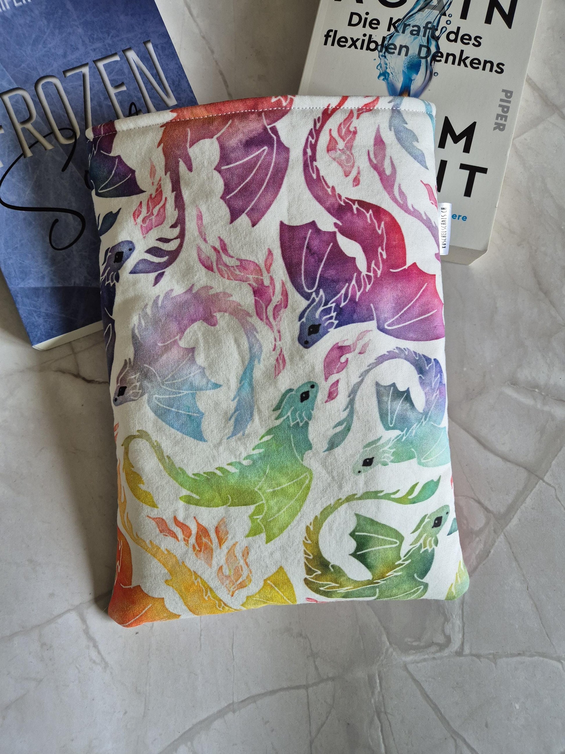 Dragon Fantasy Book Cover Kindle Kobo - 3 Sizes - Handmade Protective Sleeve Books - Fantasy Reader Gift - Dragon Lover's Gift for her