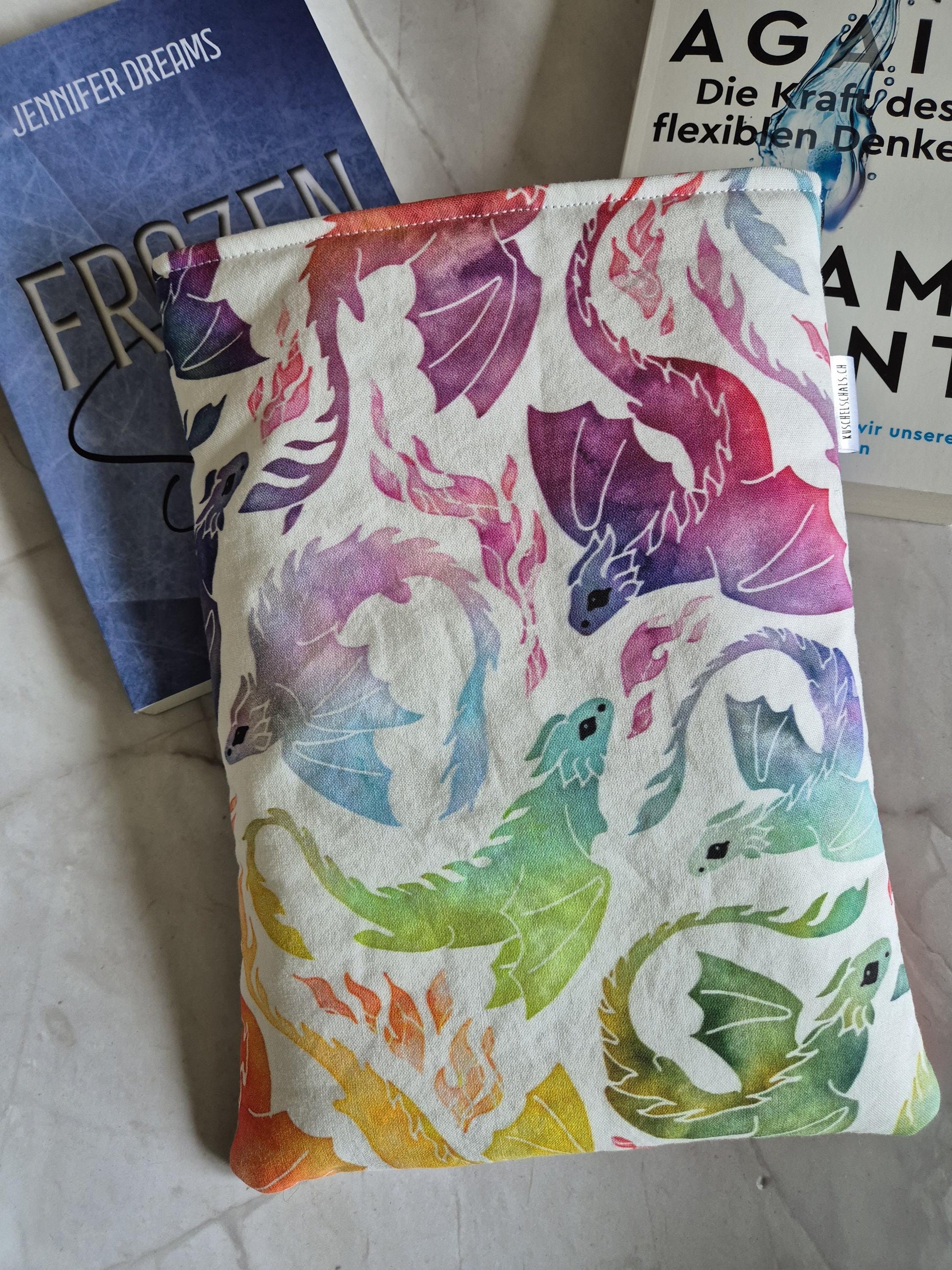 Dragon Fantasy Book Cover Kindle Kobo - 3 Sizes - Handmade Protective Sleeve Books - Fantasy Reader Gift - Dragon Lover's Gift for her