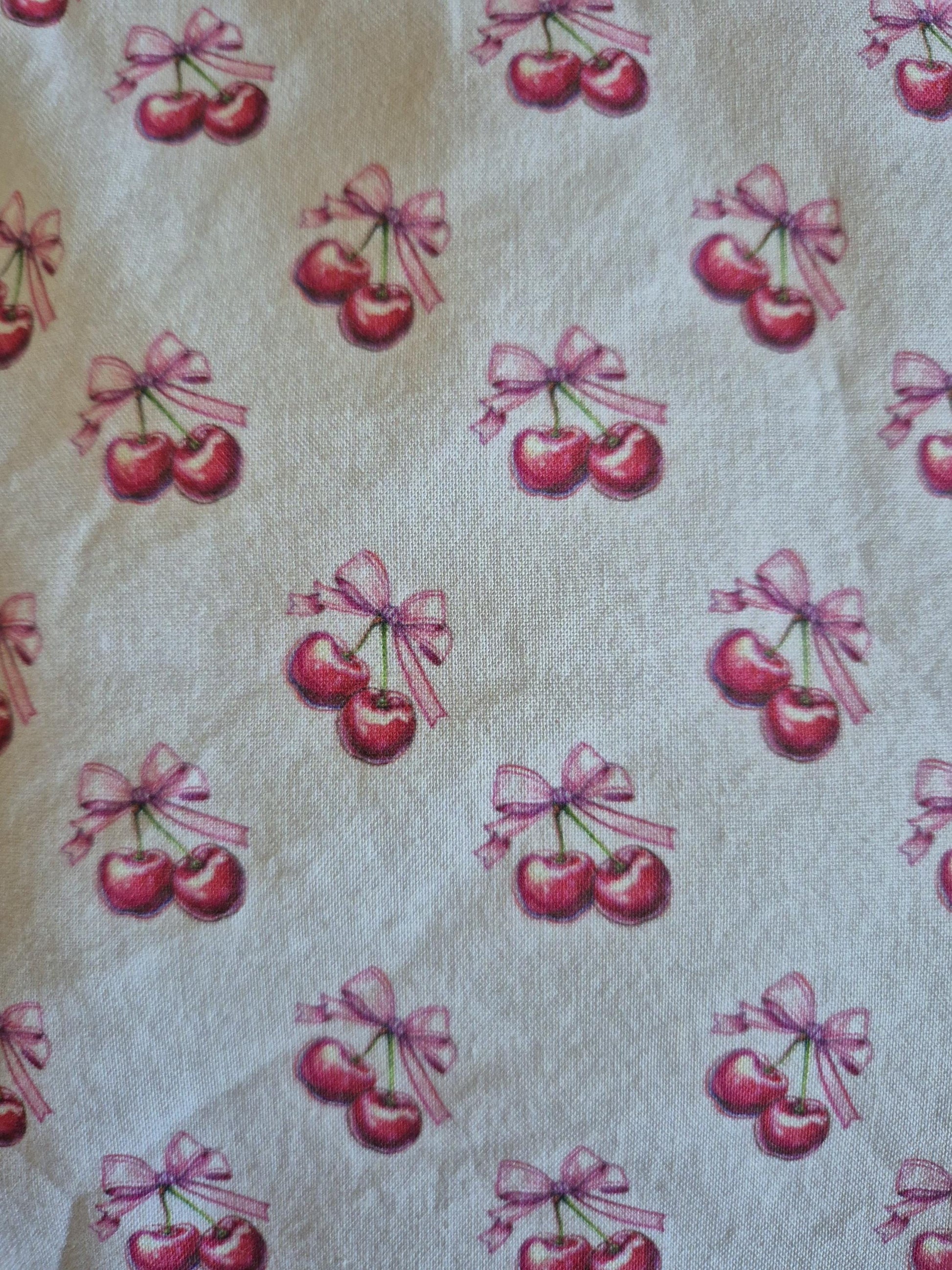 Coquette cherry bows Book Cover for Paperback and Hardcover Books 3 sizes - Handmade Protective Book Sleeve - Fantasy Reader Gift romantasy