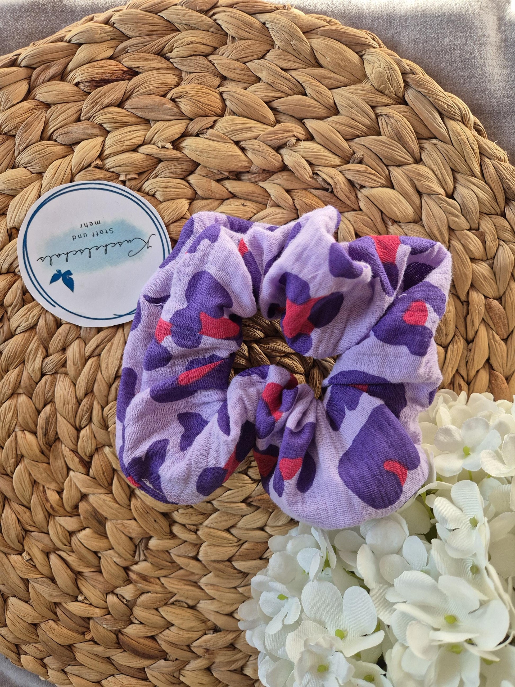 Leo Scrunchie Hair bobble handmade Ponytail holder perfect gift hair accessories chic hair tie