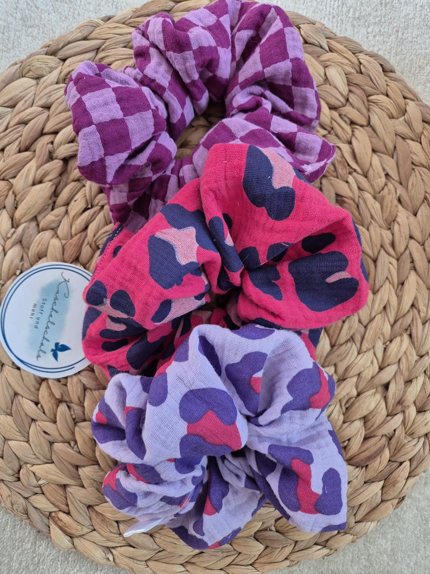 Leo Scrunchie Hair bobble handmade Ponytail holder perfect gift hair accessories chic hair tie