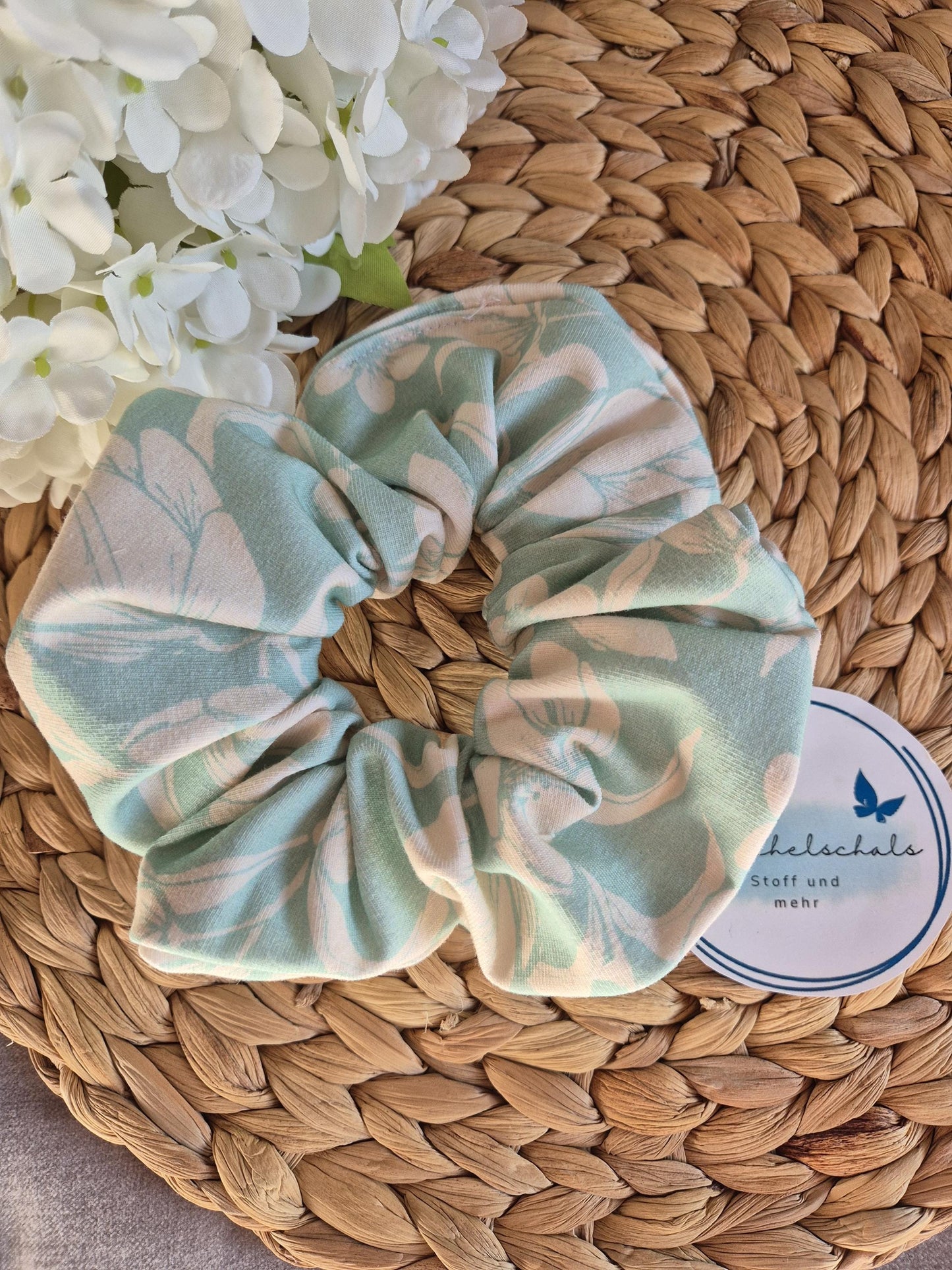 Mint Scrunchie Hair bobble handmade Ponytail holder perfect gift hair accessories chic hair tie