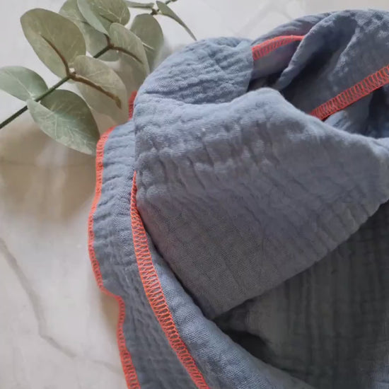 Cotton Baby Scarf Musselin Bandana | Gender-Neutral Baby Bandana | Soft and Washable Newborn Scarf | Ideal Baby Gift 43x45cm