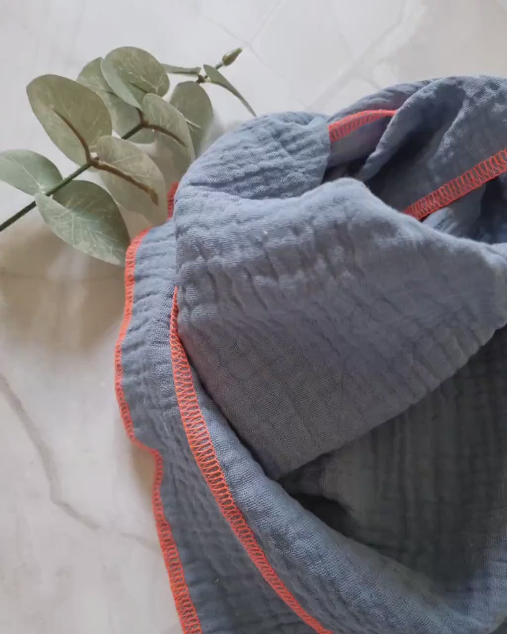 Cotton Baby Scarf Musselin Bandana | Gender-Neutral Baby Bandana | Soft and Washable Newborn Scarf | Ideal Baby Gift 43x45cm
