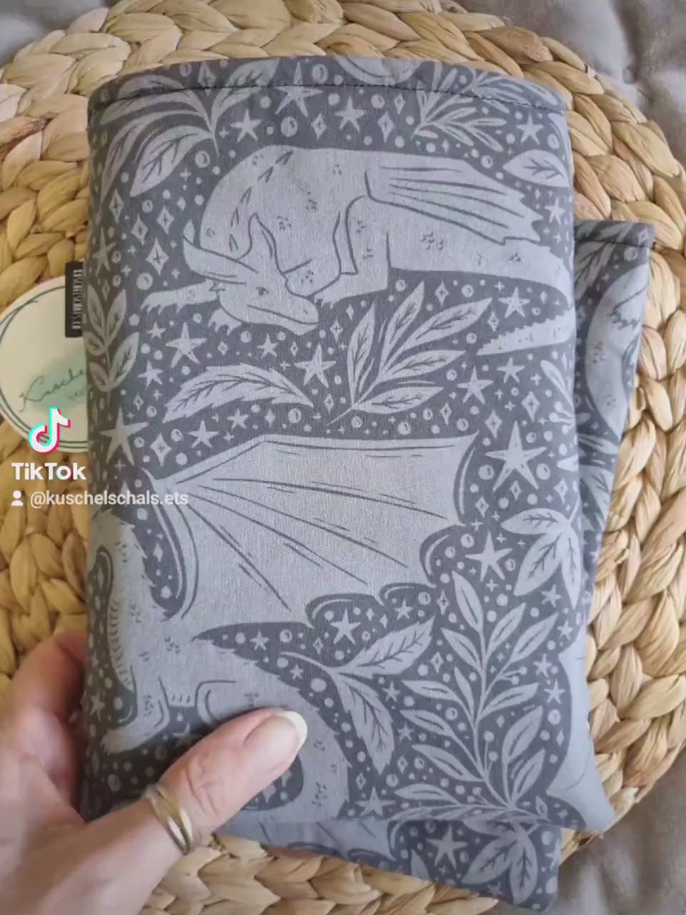 Dragon Fantasy Book Cover for Paperback and Hardcover Books - Handmade Protective Book Sleeve - Fantasy Reader Gift - Dragon Lover's Gift