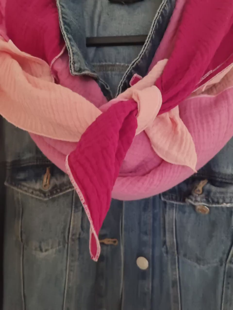 Pink Rose Cotton Stole Scarf - Cozy pink Wrap - Versatile Shawl for Travel - Boho Fashion Accessory - Ideal Gift for her