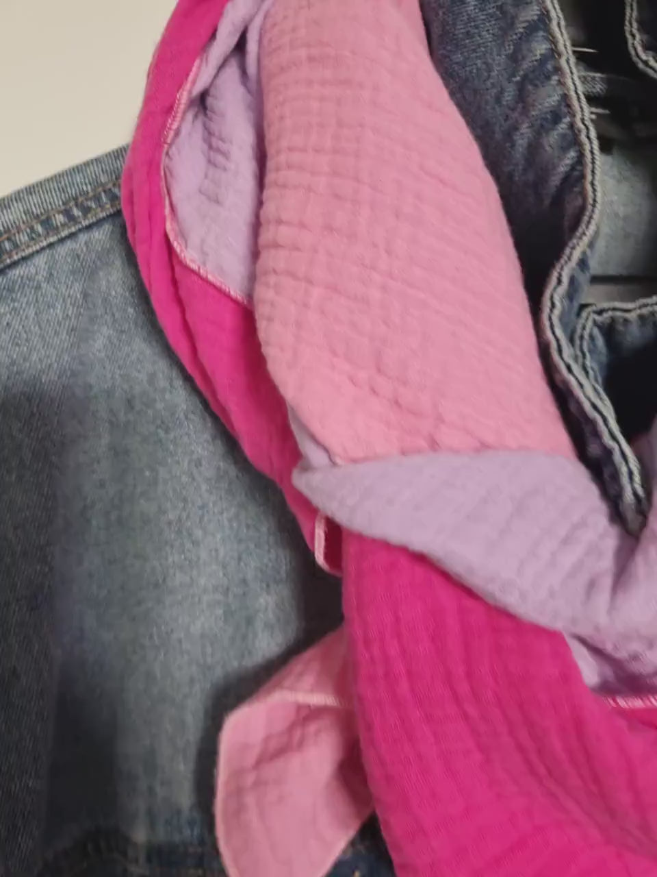 Cotton Stole Scarf - Cozy Pink Wrap - Versatile Shawl for Travel - Boho Fashion Accessory - Ideal Gift for her