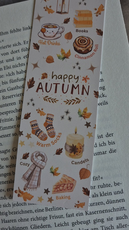 Lesezeichen Herbst auf hochwertigem Paper gedruckt