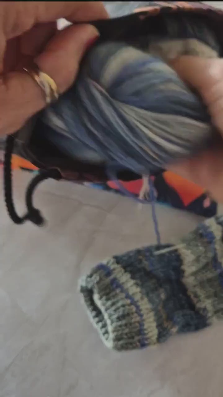 Fantasy mystical Print project Bag for knitting or crochet perfect gift for any crafter knitter crocheter cross stitch handmade