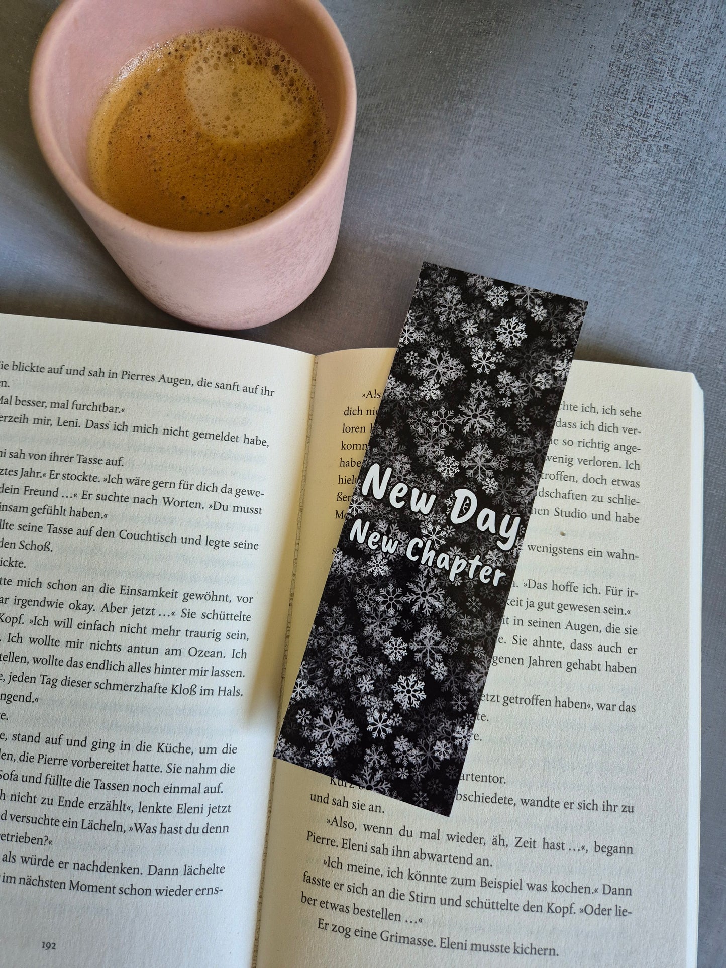 Lesezeichen Snowflake auf hochwertigem Paper gedruckt