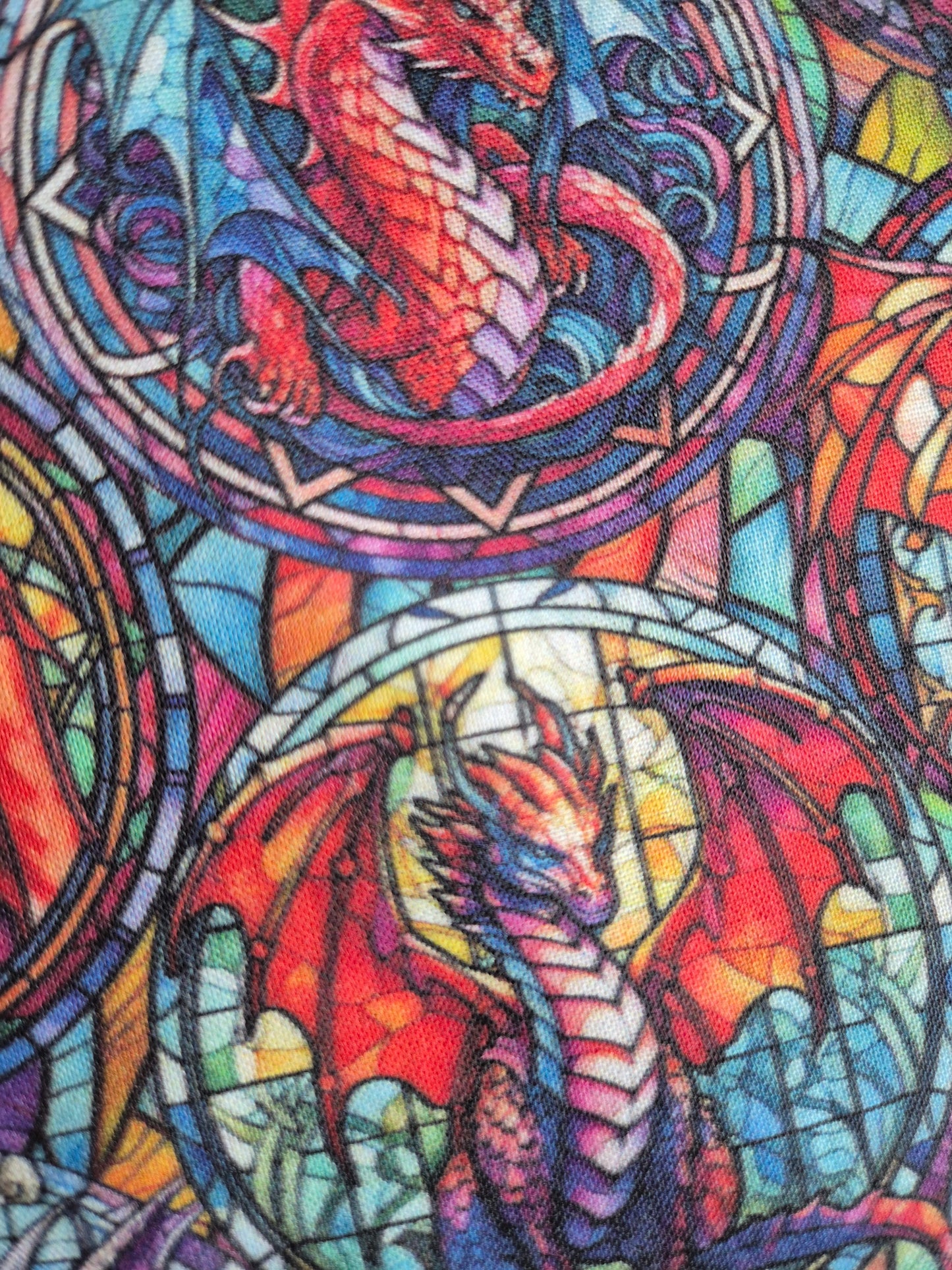Stainedglass Dragon Lover Book Cover Kindle Kobo - 3 Sizes - Handmade