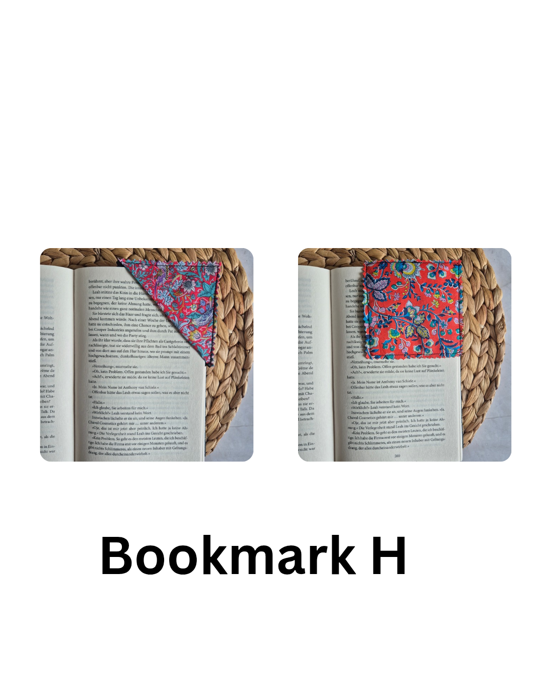 Eck Lesezeichen aus Stoff aus Liberty Stoffen - upcycling - patchwork handmadecorner bookmark fabric, handmade, gift book lover