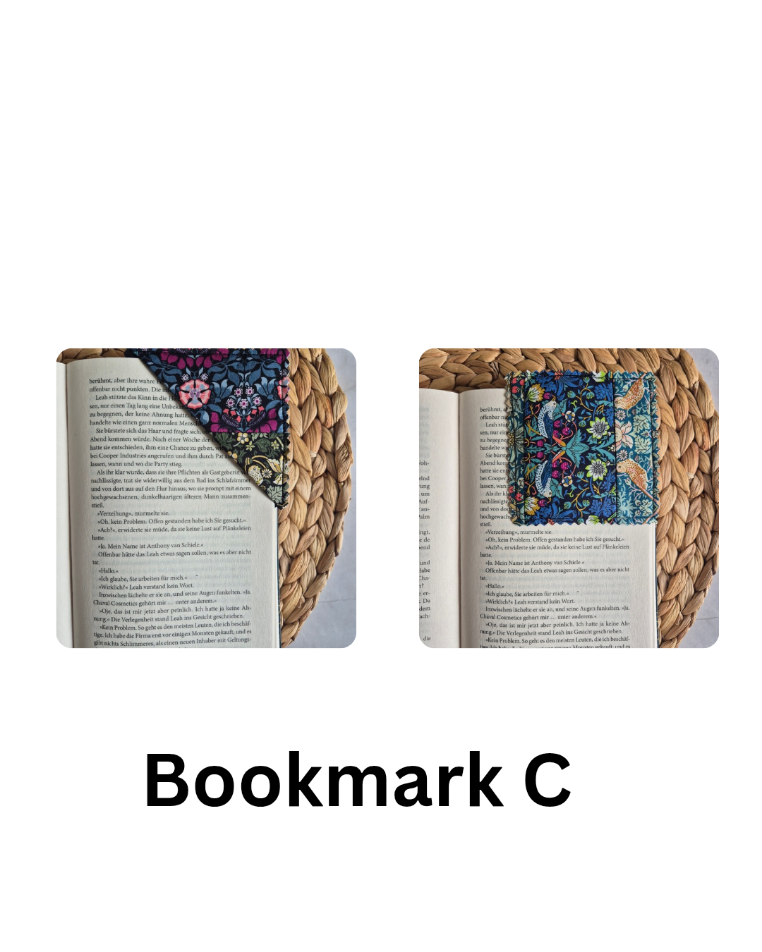Eck Lesezeichen aus Stoff aus Liberty Stoffen - upcycling - patchwork handmadecorner bookmark fabric, handmade, gift book lover