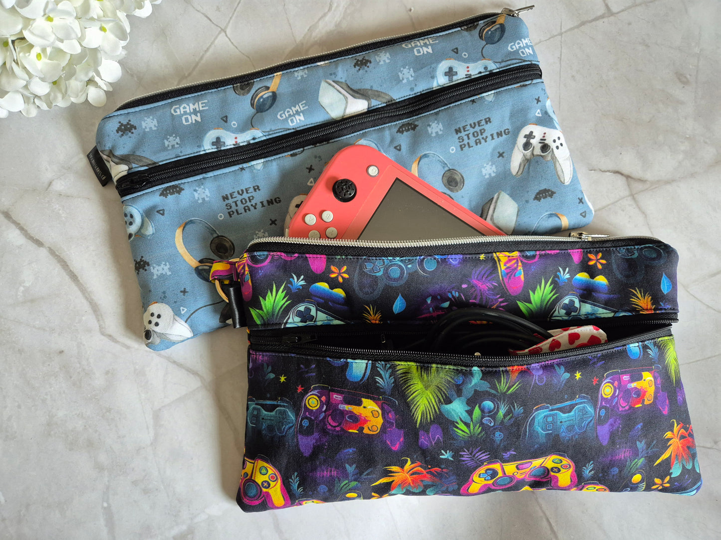 Padded Cover for Switch 1 / Switch 2 / Oled / Nintendo DS handmade with Zipper choose your fabric matcha kawaii Gaming add Personalisation