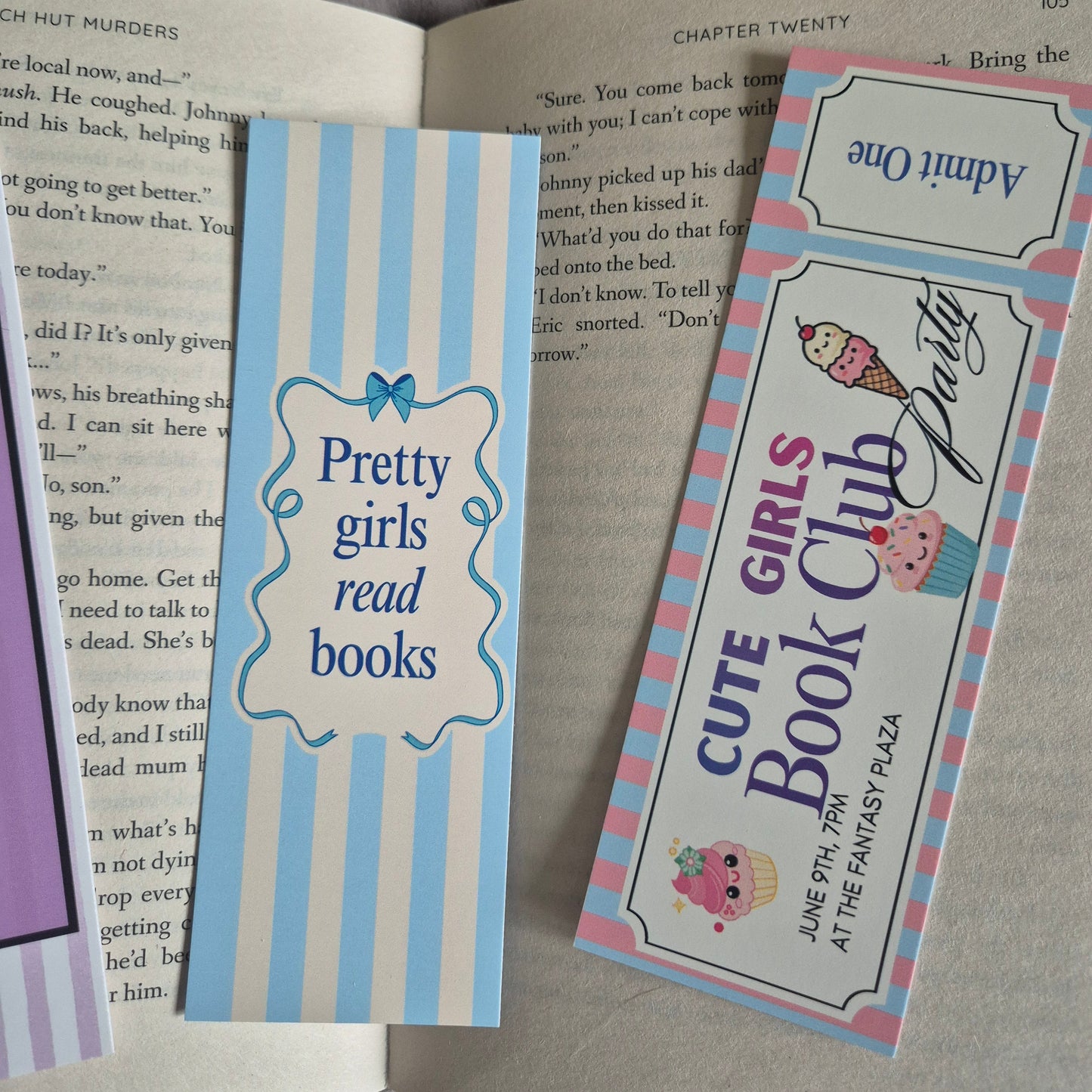 May Bookmarks for the Bookmark Club, subscribe now !!!! Butterfly Flower Spring Pink Bookmarks - perfect gift for every Booklover