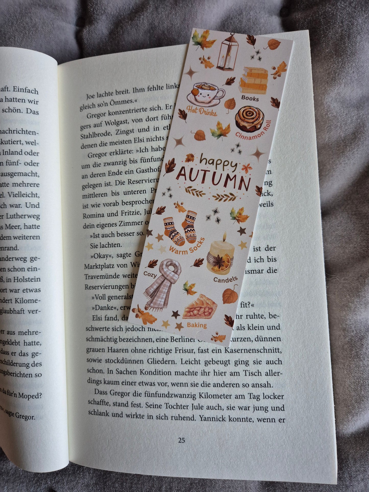 Lesezeichen Herbst auf hochwertigem Paper gedruckt