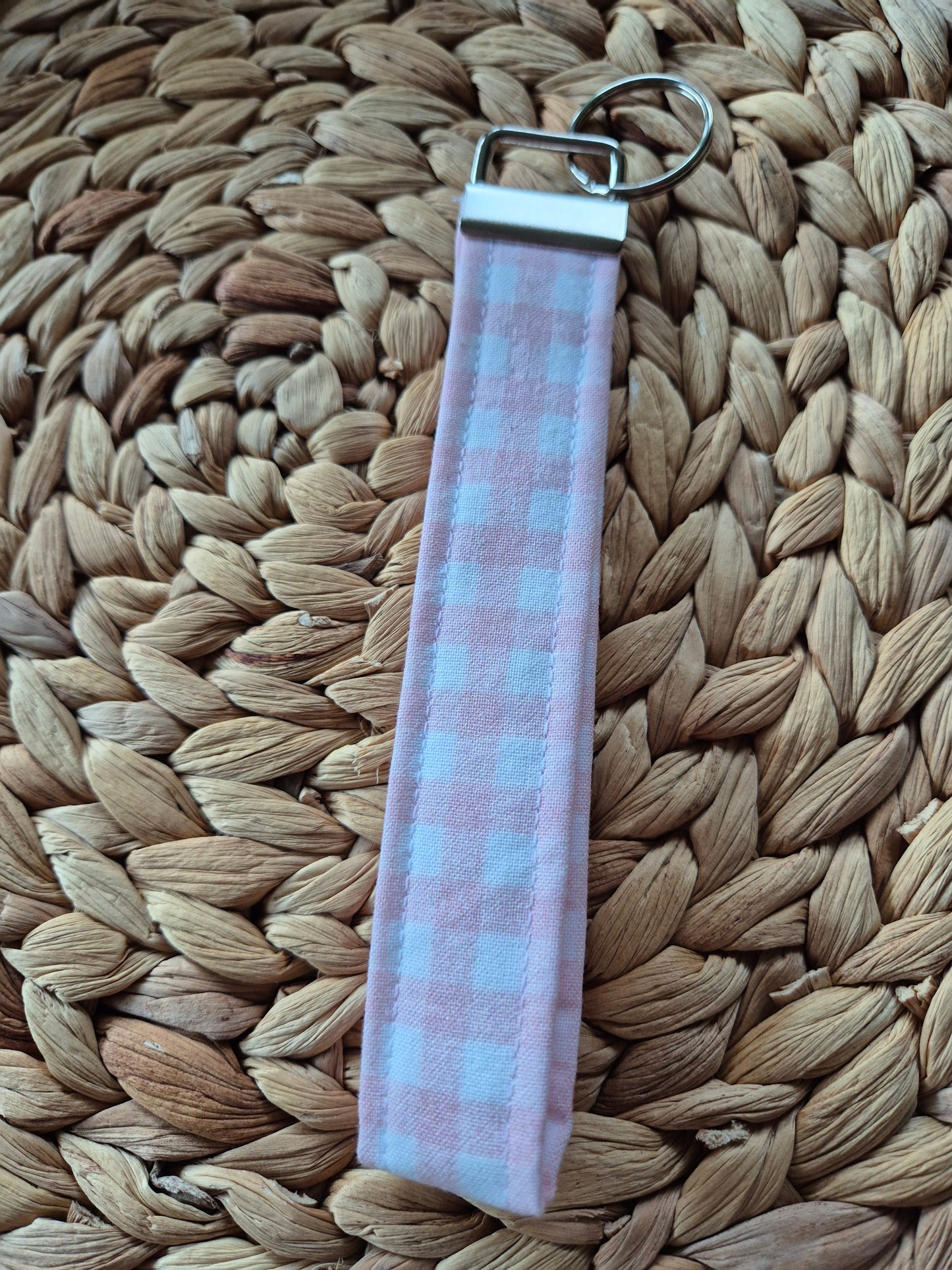 Schlüsselanhänger Stoff Wristlet Keychain Cutecore Baumwolle Schlüsselanhänger Handgelenk fabric key chain Vegan Umweltfreundlich gingham