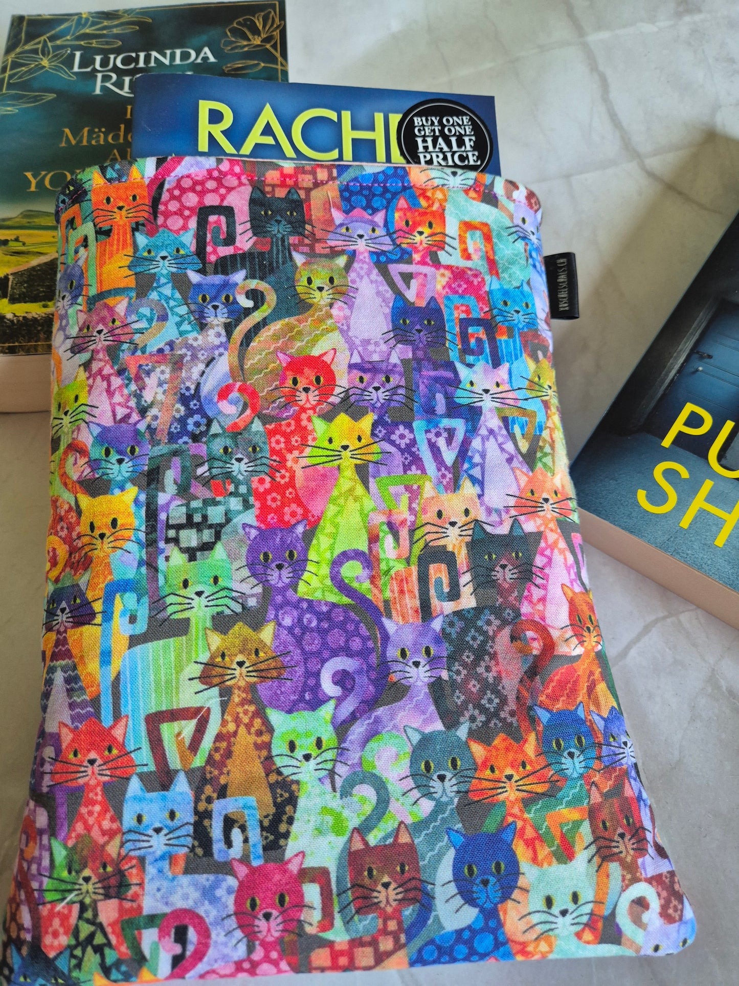 All the Cats Buchhülle Ereader Hülle - 3 Sizes - Handmade by me in Switzerland