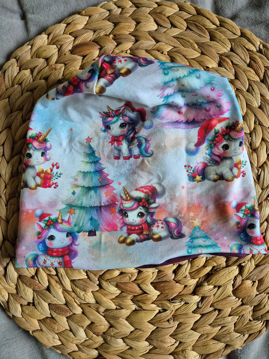 Mütze / Beanie Santa Unicorn Kinder diverse Grössen / Kopfumfang 47 bis 54 cm