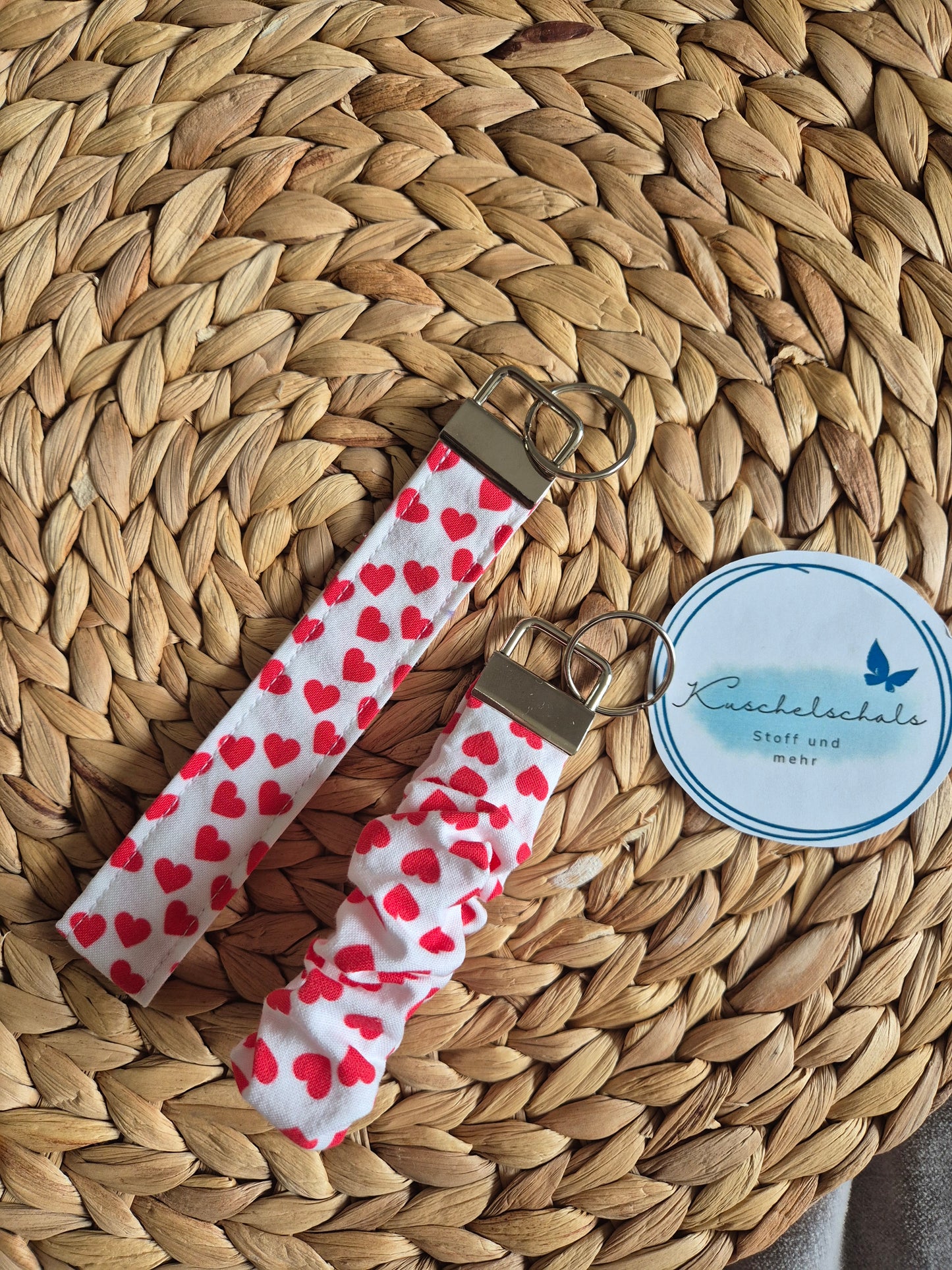 Stylish heart Wristlet Key Fob Cute Cotton Keychain Accessory for Women Trendy Key Holder and Perfect Gift Idea for Her