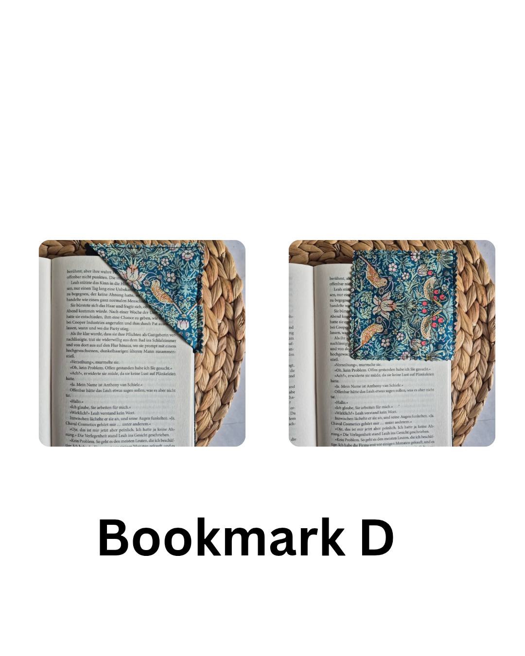 Eck Lesezeichen aus Stoff aus Liberty Stoffen - upcycling - patchwork handmadecorner bookmark fabric, handmade, gift book lover
