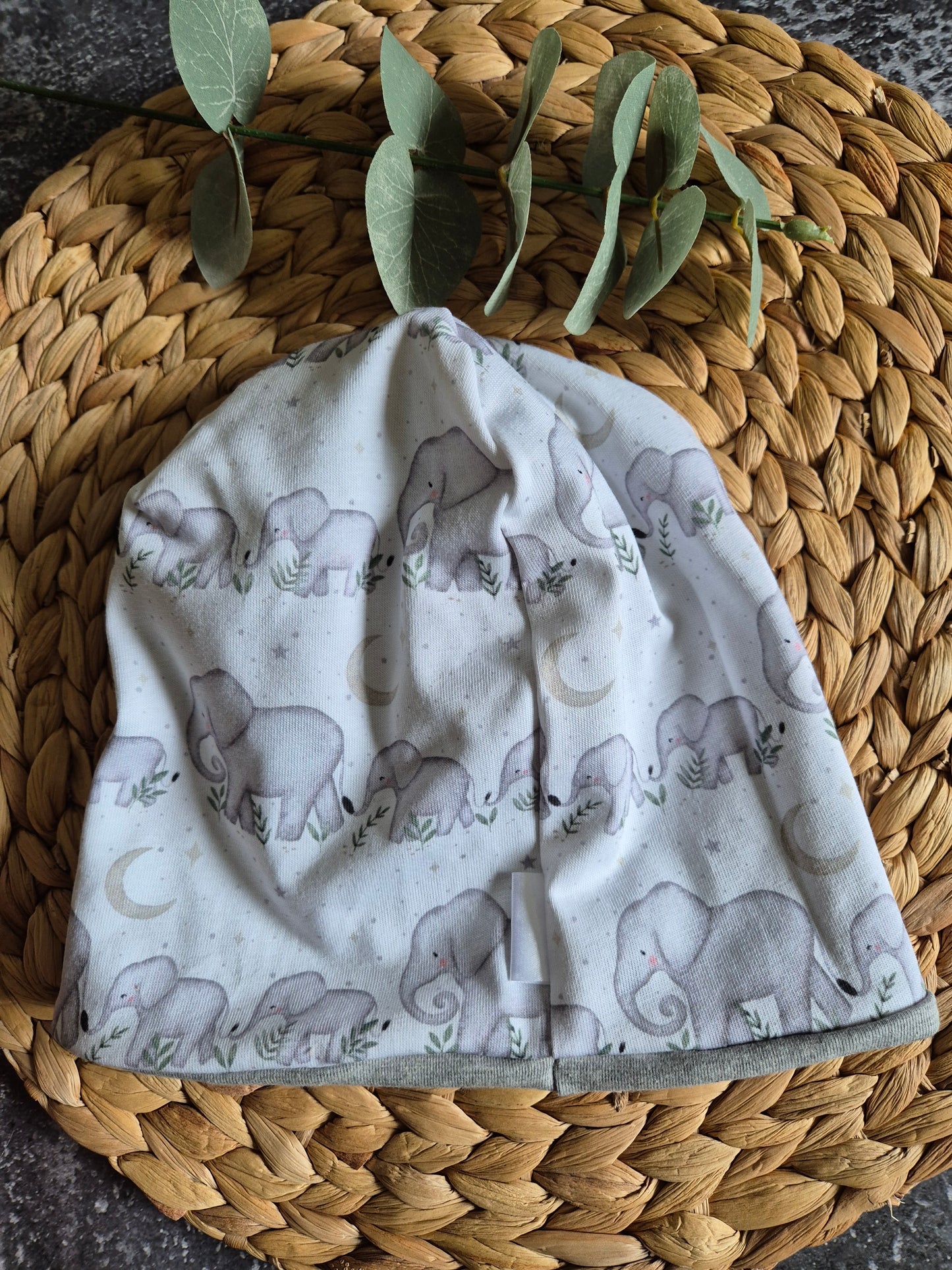 Mütze / Beanie Elefanten Kinder diverse Grössen / Kopfumfang 47 bis 54 cm