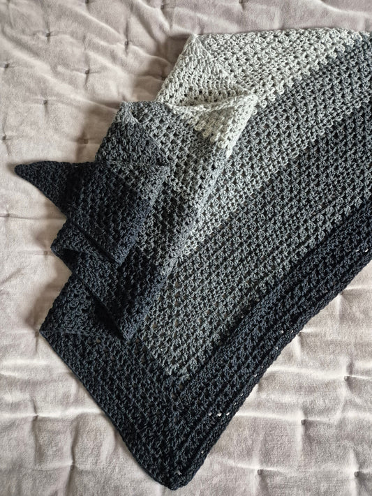 XL Merino Shawl handmade by me 160x70cm Triangular Shawl 100% merino wool crocheted by me perfect gift beautiful stole
