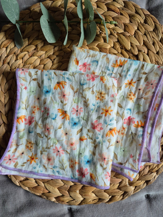 Set of 3 Handkerchief  Tissues fabric cotton very Soft Eco-Friendly washable reusable perfect gift