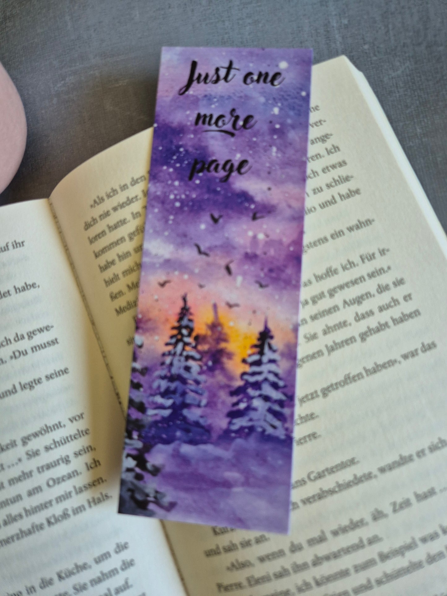 Lesezeichen Winter auf hochwertigem Paper gedruckt