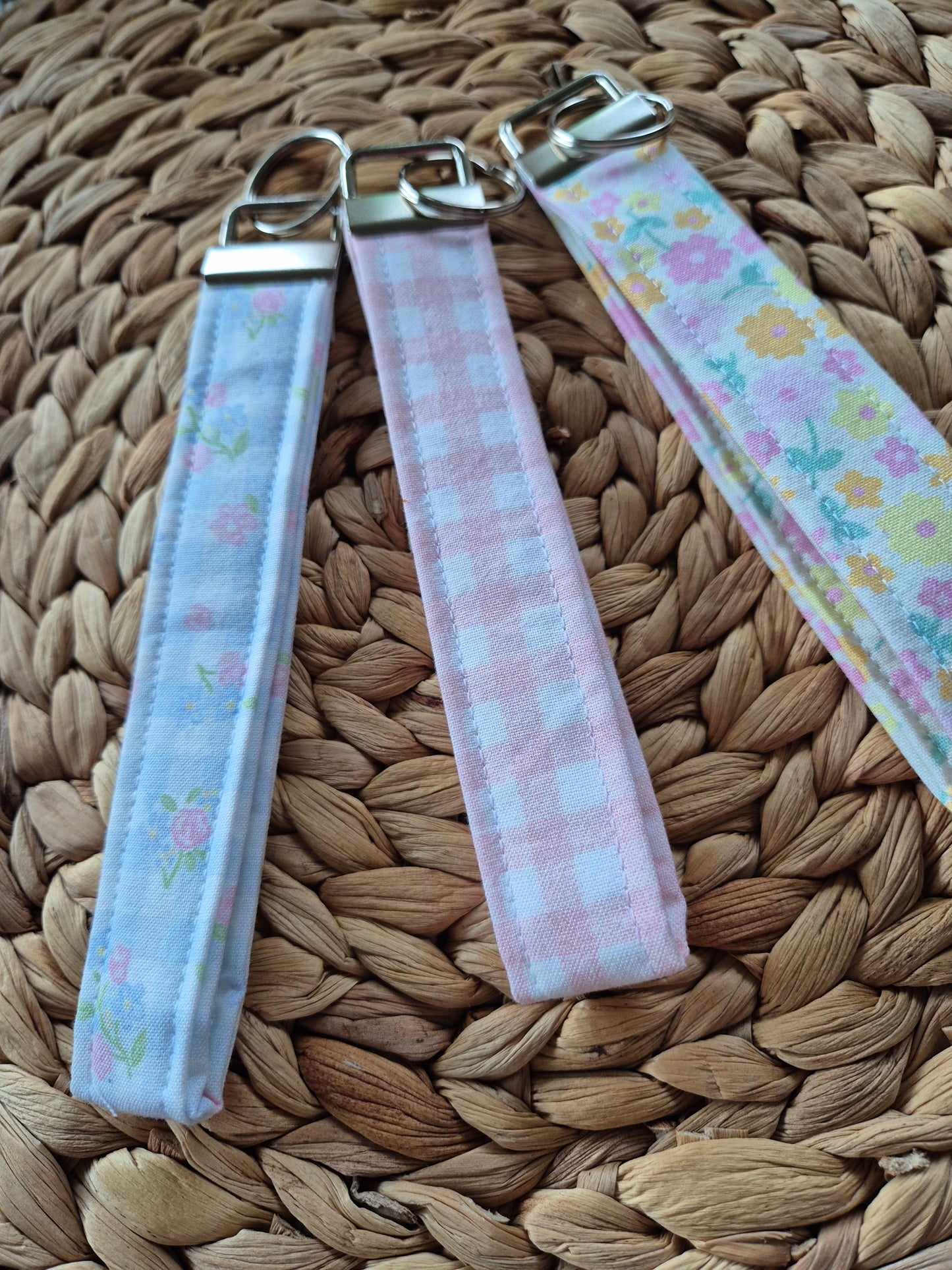 Schlüsselanhänger Stoff Wristlet Keychain Cutecore Baumwolle Schlüsselanhänger Handgelenk fabric key chain Vegan Umweltfreundlich gingham