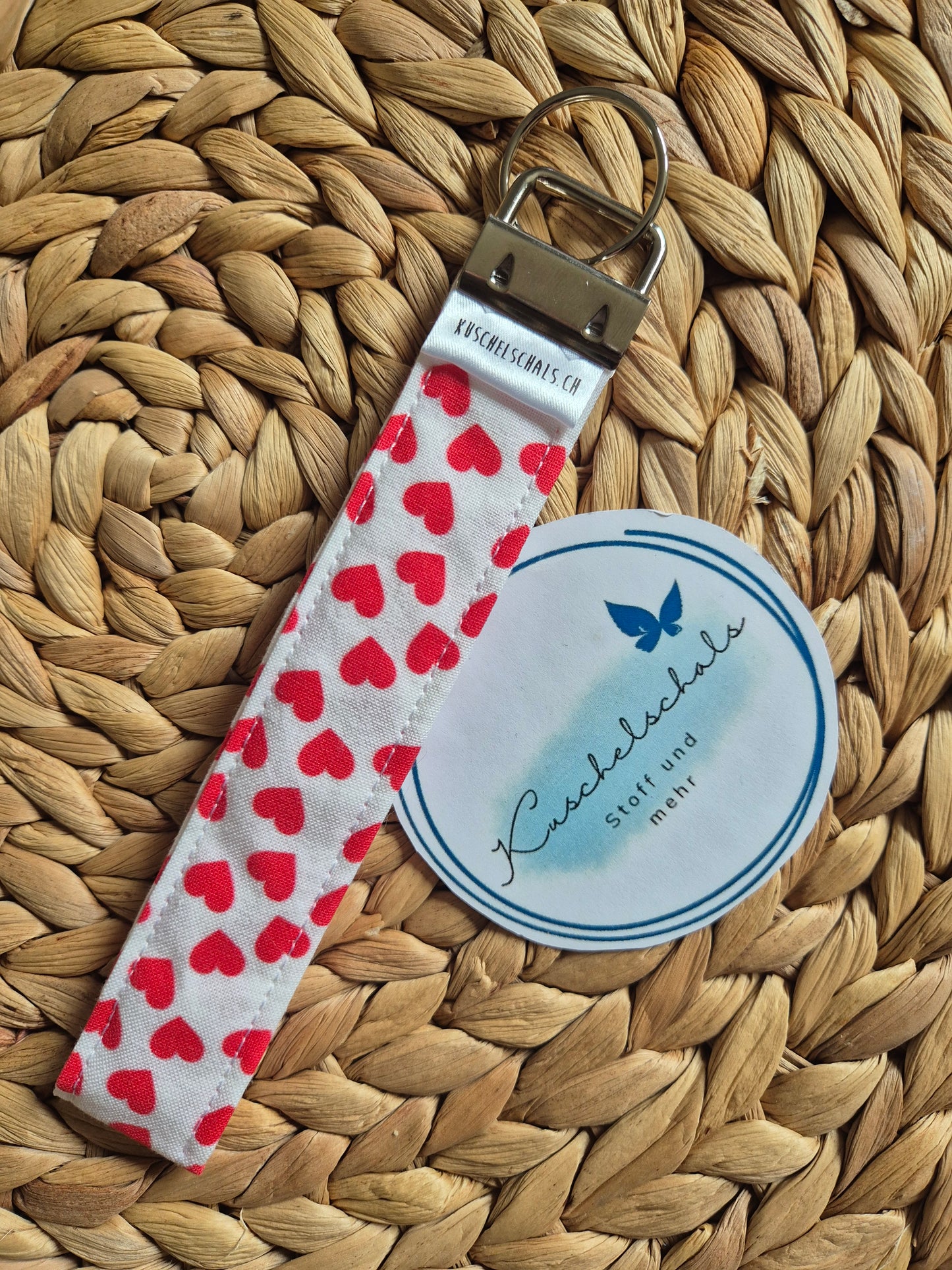 Stylish heart Wristlet Key Fob Cute Cotton Keychain Accessory for Women Trendy Key Holder and Perfect Gift Idea for Her