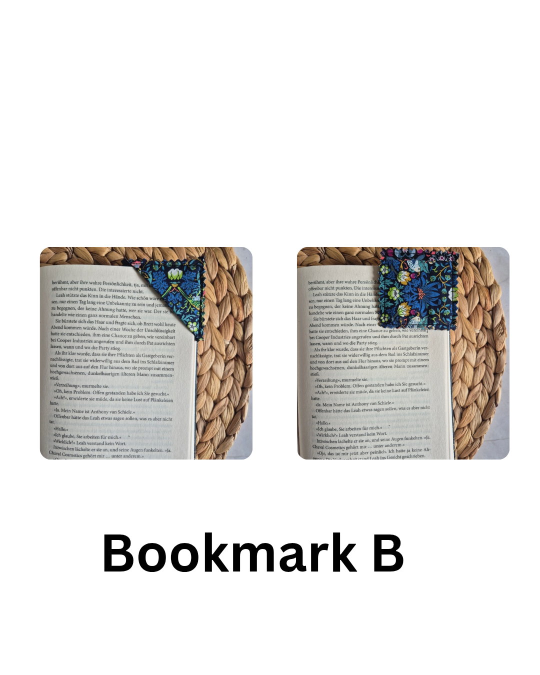 Eck Lesezeichen aus Stoff aus Liberty Stoffen - upcycling - patchwork handmadecorner bookmark fabric, handmade, gift book lover