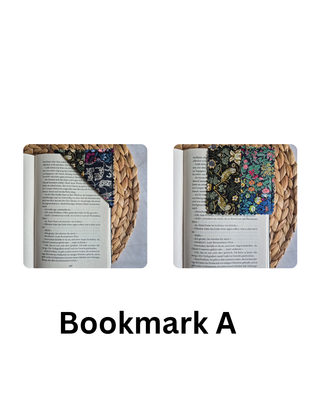 Eck Lesezeichen aus Stoff aus Liberty Stoffen - upcycling - patchwork handmadecorner bookmark fabric, handmade, gift book lover