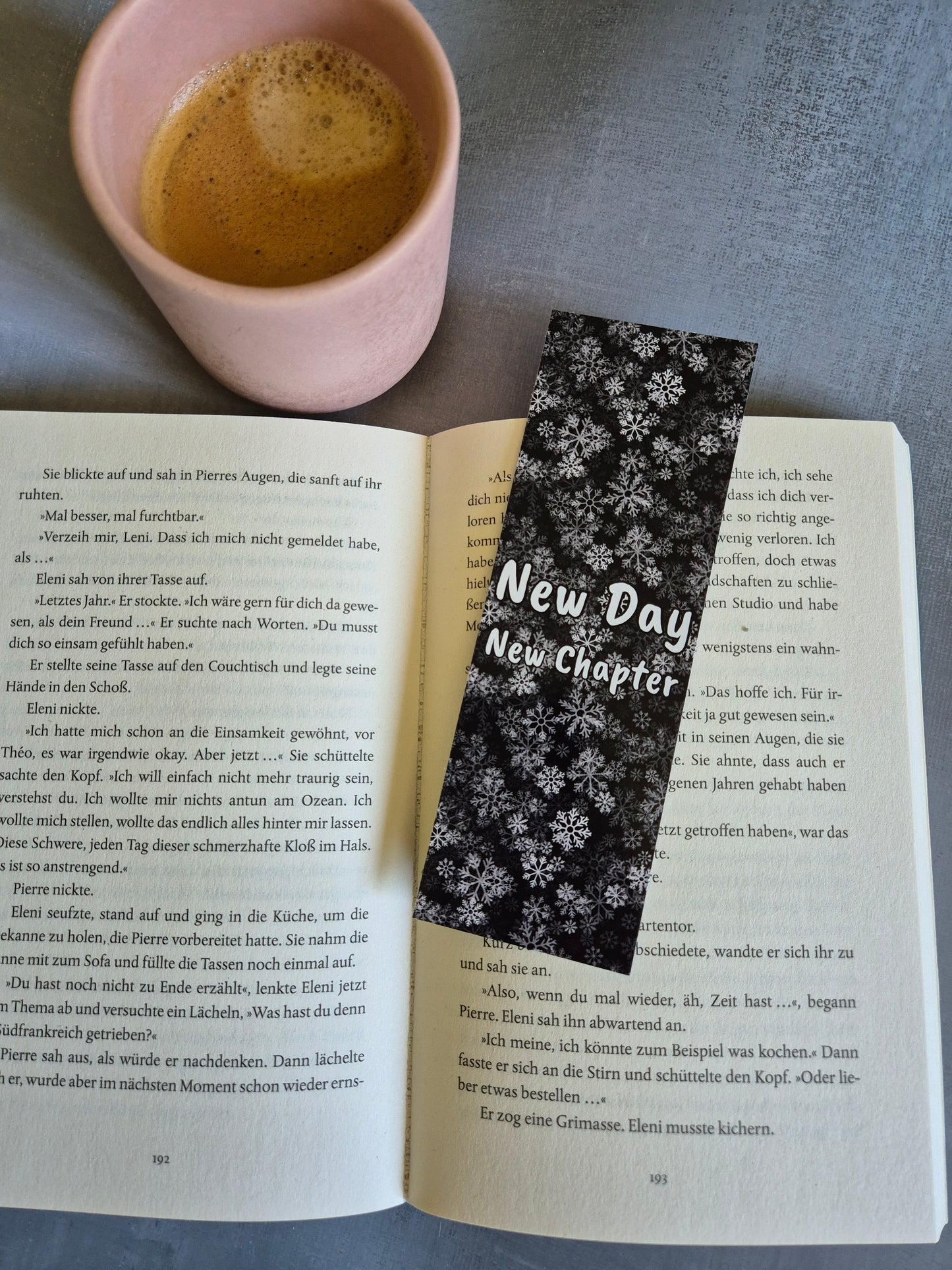 Lesezeichen Snowflake auf hochwertigem Paper gedruckt