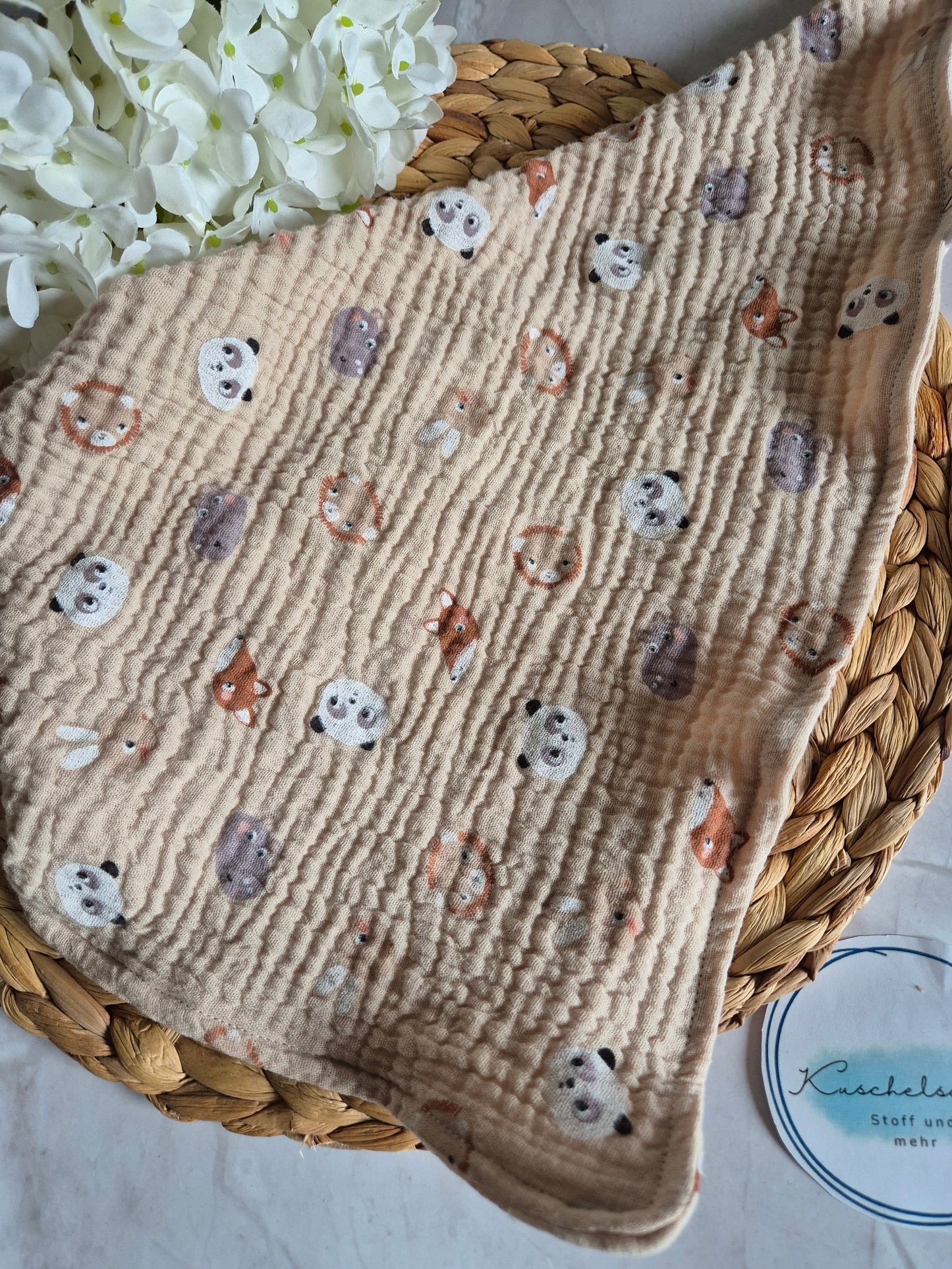 Kinderschals aus 100% Baumwollmusselin vegane Kinderkleider; Halstuch für Kinder; Geschenk für Adventskalender, Marienkäfer Pinguin Bären