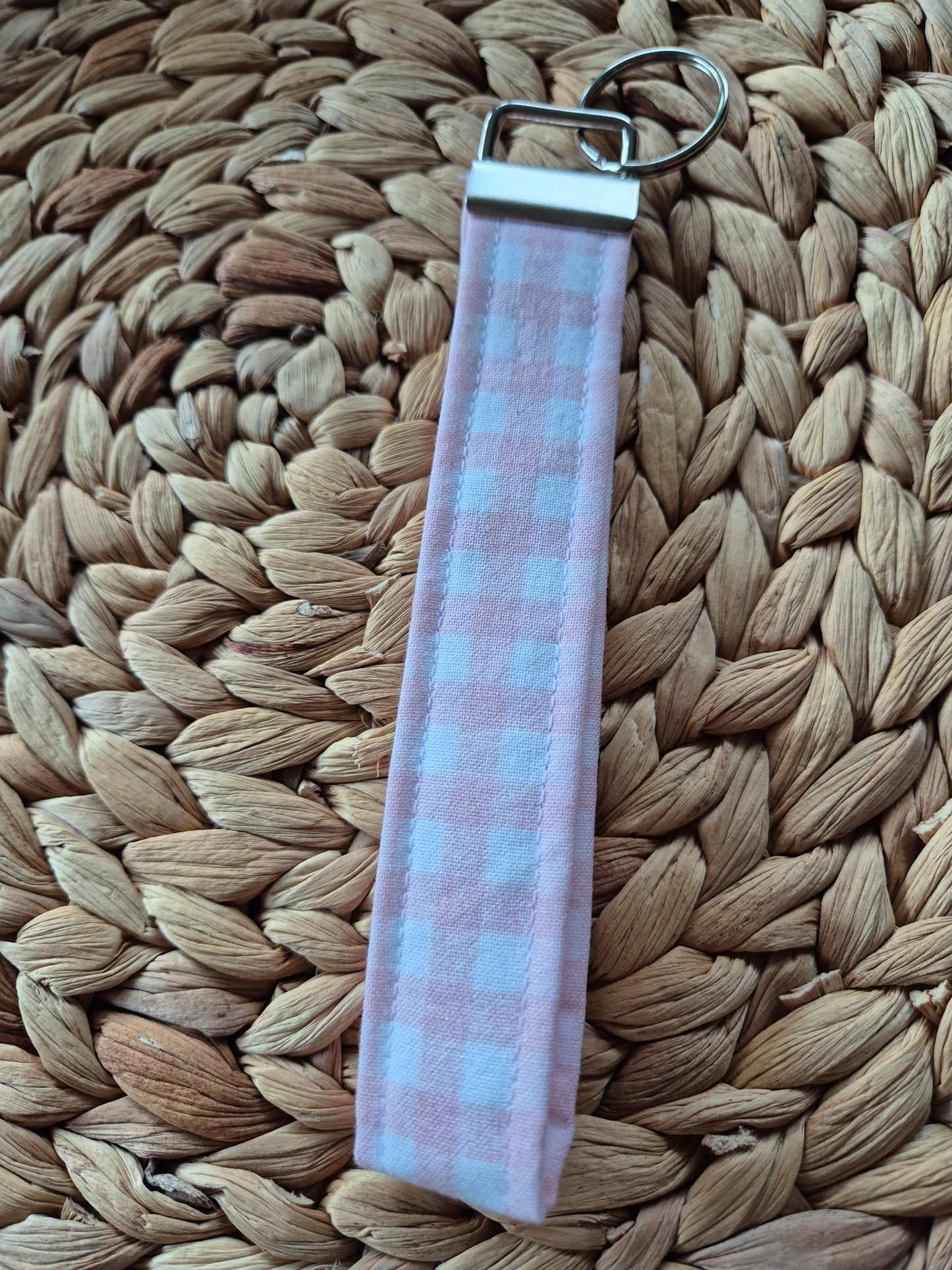 Schlüsselanhänger Stoff Wristlet Keychain Cutecore Baumwolle Schlüsselanhänger Handgelenk fabric key chain Vegan Umweltfreundlich gingham