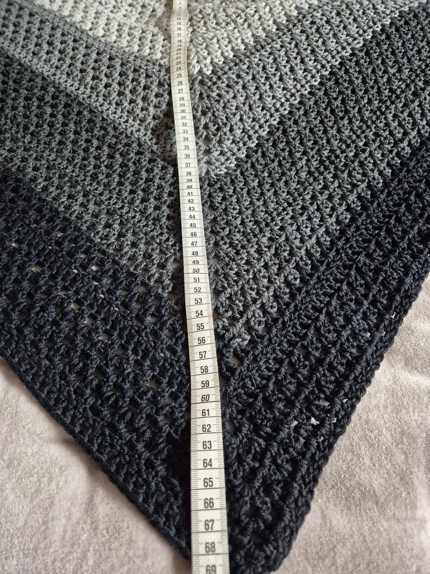 XL Merino Shawl handmade by me 160x70cm Triangular Shawl 100% merino wool crocheted by me perfect gift beautiful stole