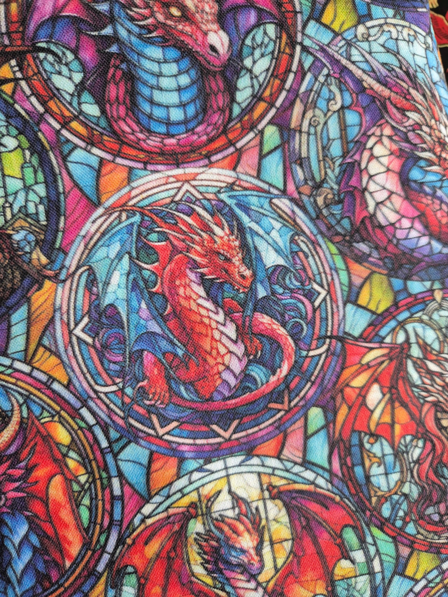 Stainedglass Dragon Lover Book Cover Kindle Kobo - 3 Sizes - Handmade