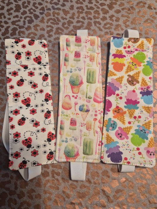 Stiftehalter Lesezeichen A5 Design, handgenäht, doppelseitig, tolles Geschenk für Leseratten, Studenten und Journaling Fans vegan