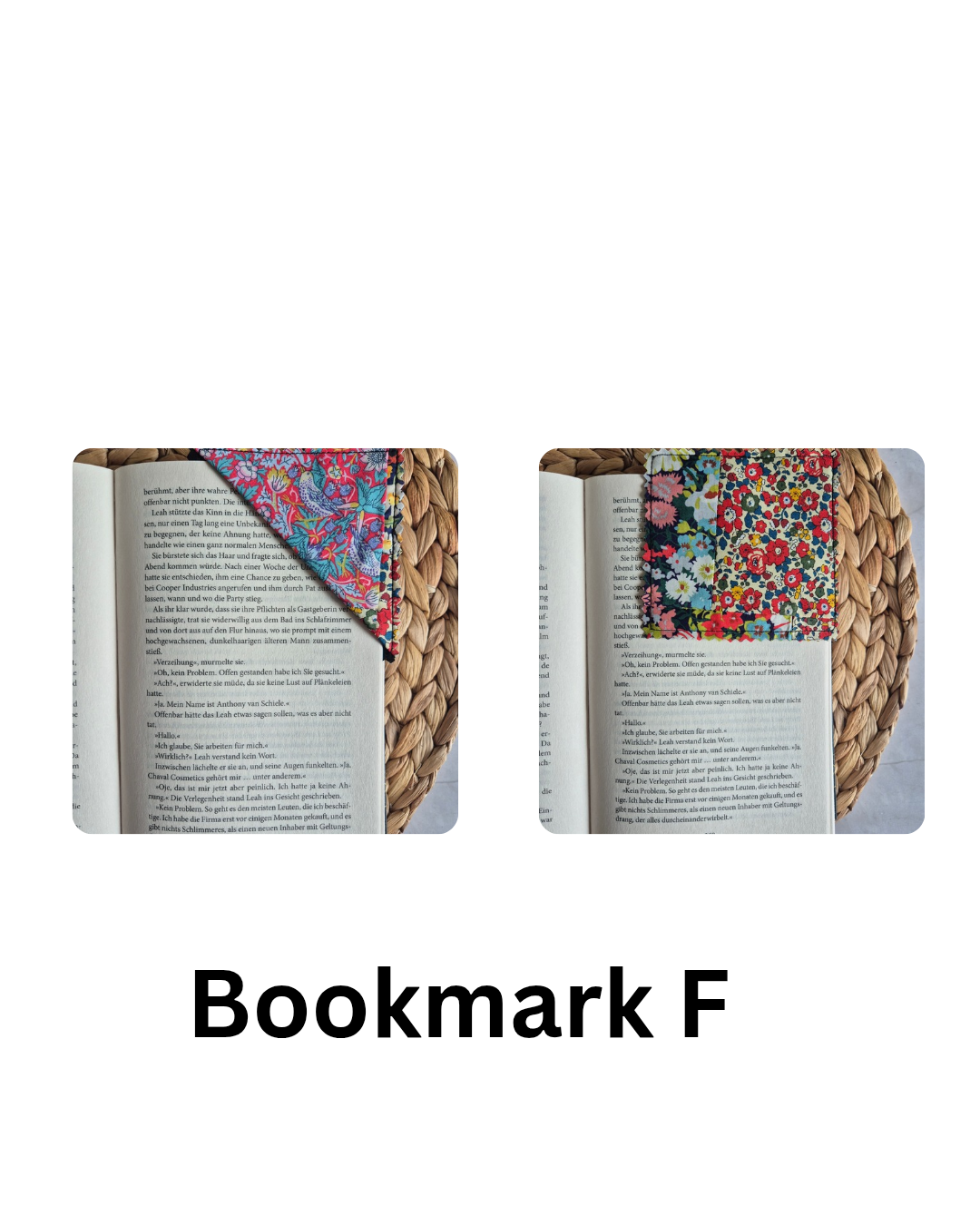 Eck Lesezeichen aus Stoff aus Liberty Stoffen - upcycling - patchwork handmadecorner bookmark fabric, handmade, gift book lover