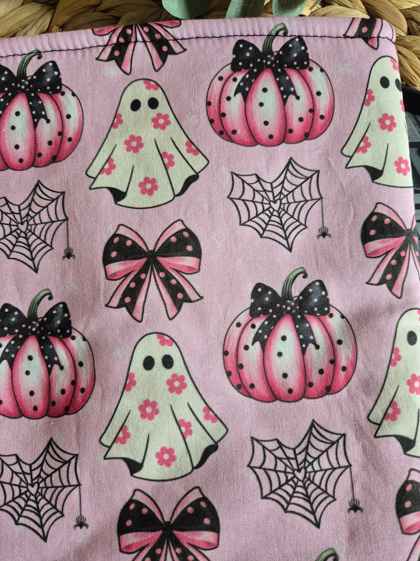 Halloween Pink Ghost Book Cover Kindle Kobo - 3 Sizes - Handmade Book Sleeve
