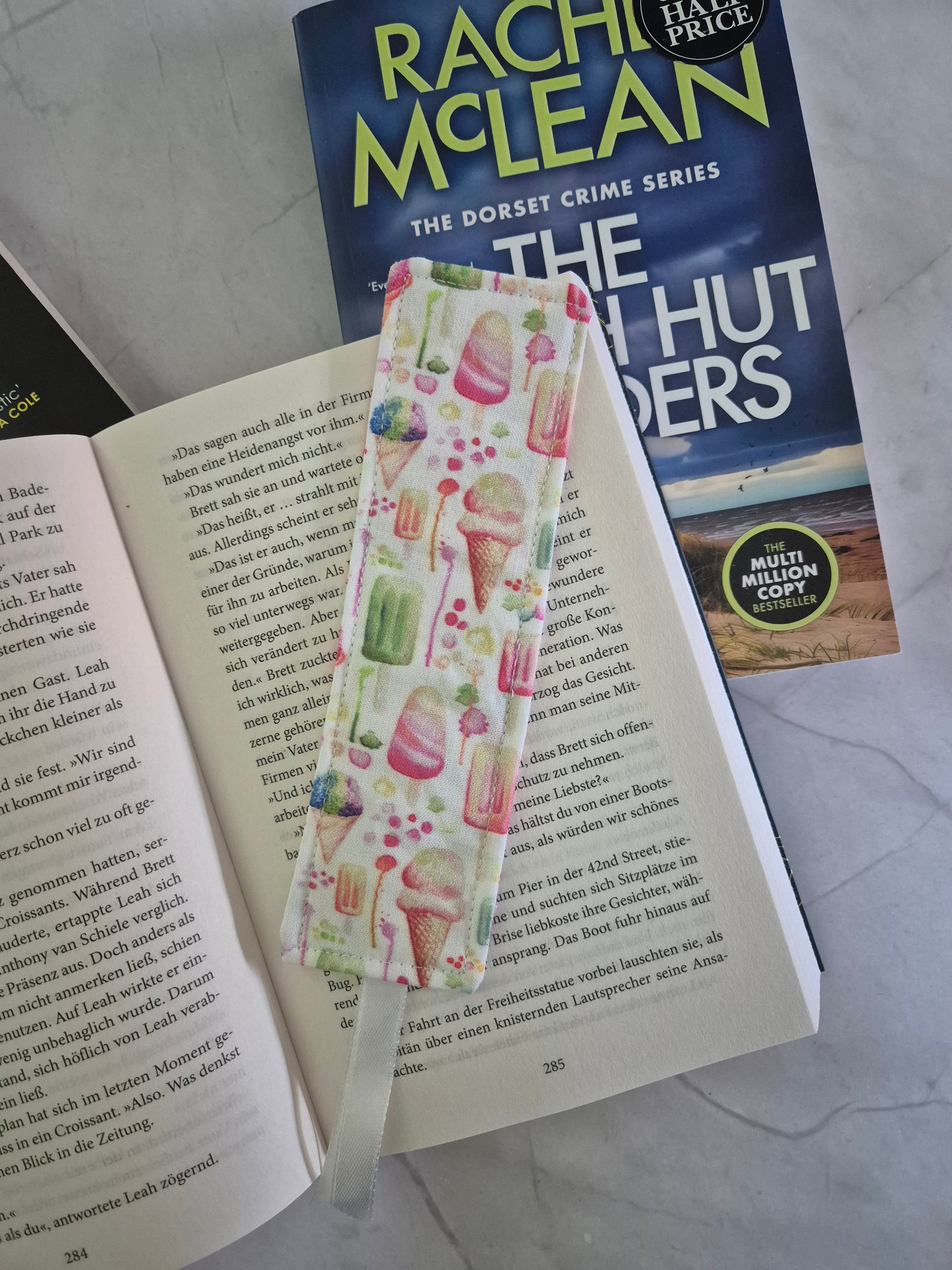 bookmark icecream watercolor style - handmade - unique - perfect gift for book lover - summer vacation book mark 